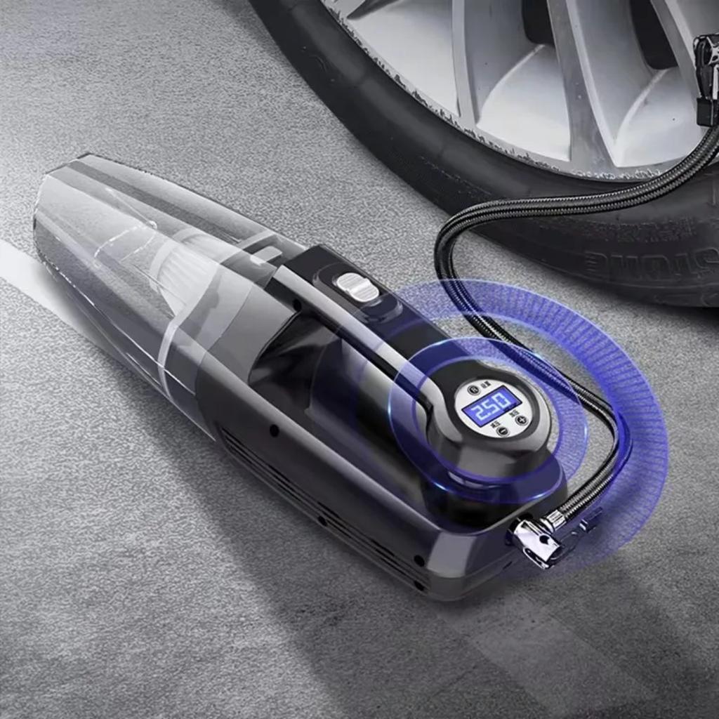 Car Vacuum Cleaner Car Inflatable Pump 120W Wireless Rechargeable Pump 4-in-1 Super Suction Car Handheld Vacuum Cleaner