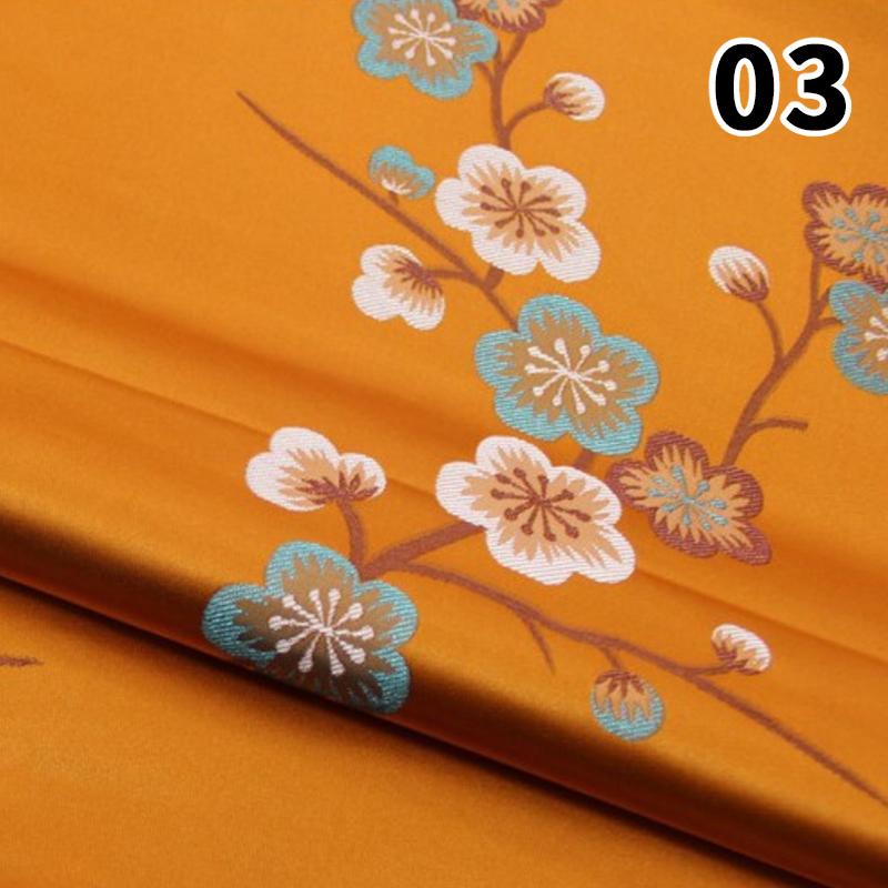 100x75cm Chinesischer Stil Jacquard Brokatstoff Pflaume bedrucktes Tuch für DIY Nähen Mongolische Robe Antikes Bühnenkostüm