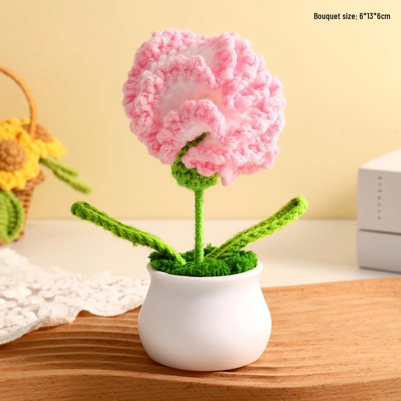 Handgefertigte Sonnenblumen-Schreibtischdekoration - Gewebtes Blumenstrauß-Geschenk für Schüler & Mädchen