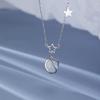 Trendy Design Opal Star Necklace Female Slim Planet Collarbone Chain Pendant