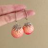 Super Fairy Gradient Resin Strawberry Drop Earrings Fresh Minimalist Temperament Niche Daily Women Ear Ornaments