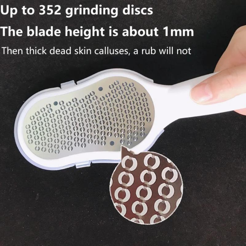 1PCS Pedicure File Reusable Stainless Steel Exfoliator To Remove Dead Skin Foot Calluses Thick Leather Heel Pedicure Care Tool