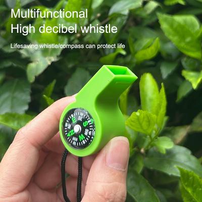2 In 1 Emergency Survival Whistle Compass Referee Cheerleading Whistle Sporting Goods Camping Hiking Outdoor Tools