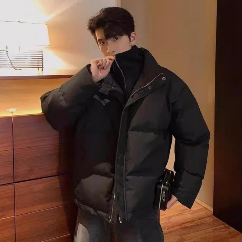 Men s Korean Style Ribbed Cotton Thickened Jacket - Winter Trend Fake Two-Piece Shirt XL