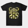 Men Black Print T-shirt Conan Barbarian No-Cut Transfer Paper Print Cotton Tshirt