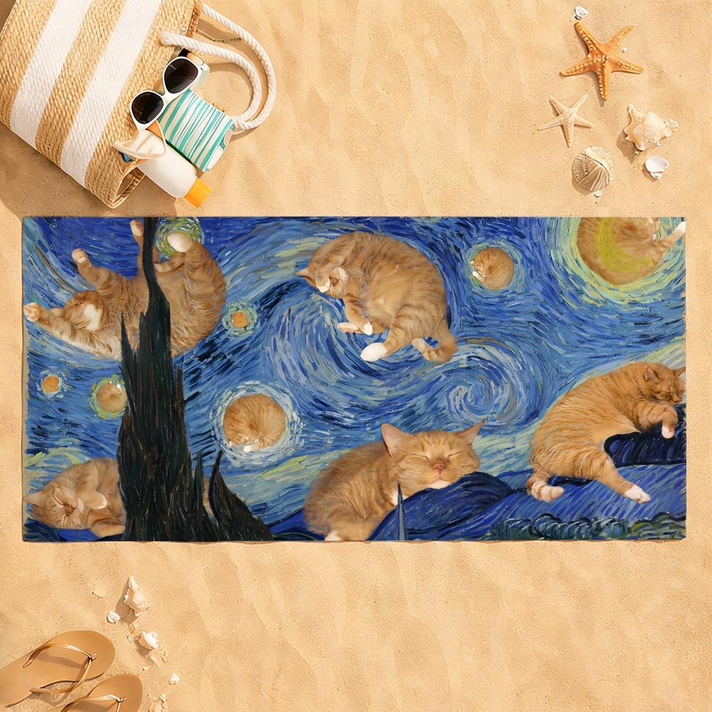 

Artist Vincent Van Gogh Towel Quick Dry Absorbent Beach Towel for Sports, Fitness, Swimming and Outdoor Activities W30*H60(CM)