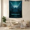 Godzilla Monster Kingdom Unleashed Tapestry Background Cloth Wallmounted Background Cloth Work Of Art Wall Covering Decoration