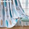 1PC NAPEARL 70-80% Blackout minimalistyczny nowoczesny skandynawski roślinny poliestrowe firanki z nadrukiem przezroczyste zasłony do salonu sypialnia Home Decor