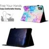 For Lenovo Tab M11/Xiaoxin Pad 11 2024 Case Marble Leather Protective Tablet Cover Auto Wake Sleep