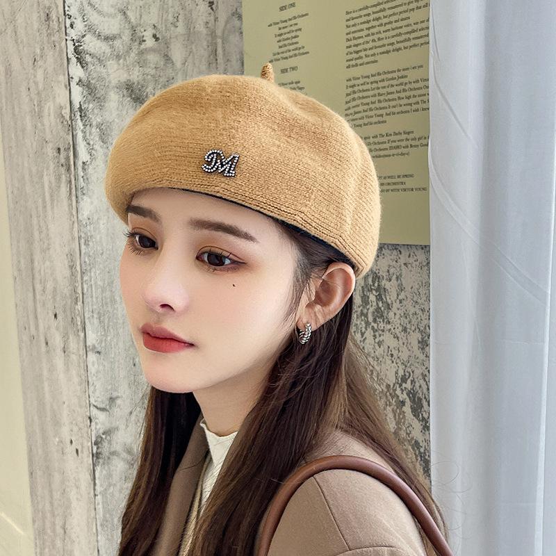 

Новые корейские милые береты, шапка для женщин, осенне-зимние женские модные береты, уличная плоская кепка, женские береты