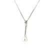 Les Trésors De Lily [N7167] - Designer Necklace 'Sissi' Ivory Silver (rhodium-plated) - 30x6 Mm