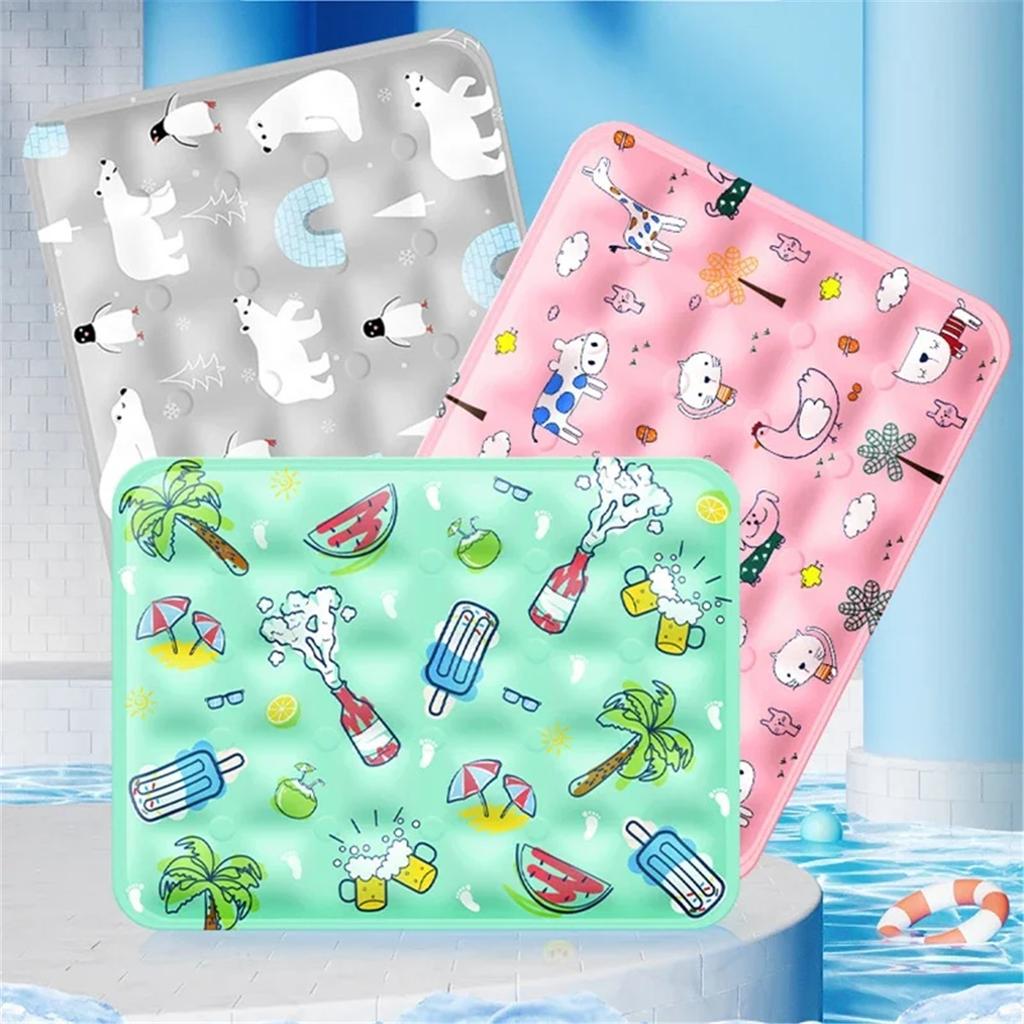 Tapis de Refroidissement Chat Chien Été, Couverture Glacée Durable pour Canapé, Lit Froid Réutilisable pour Animaux Domestiques Petits Grands, Anti-Chaleur