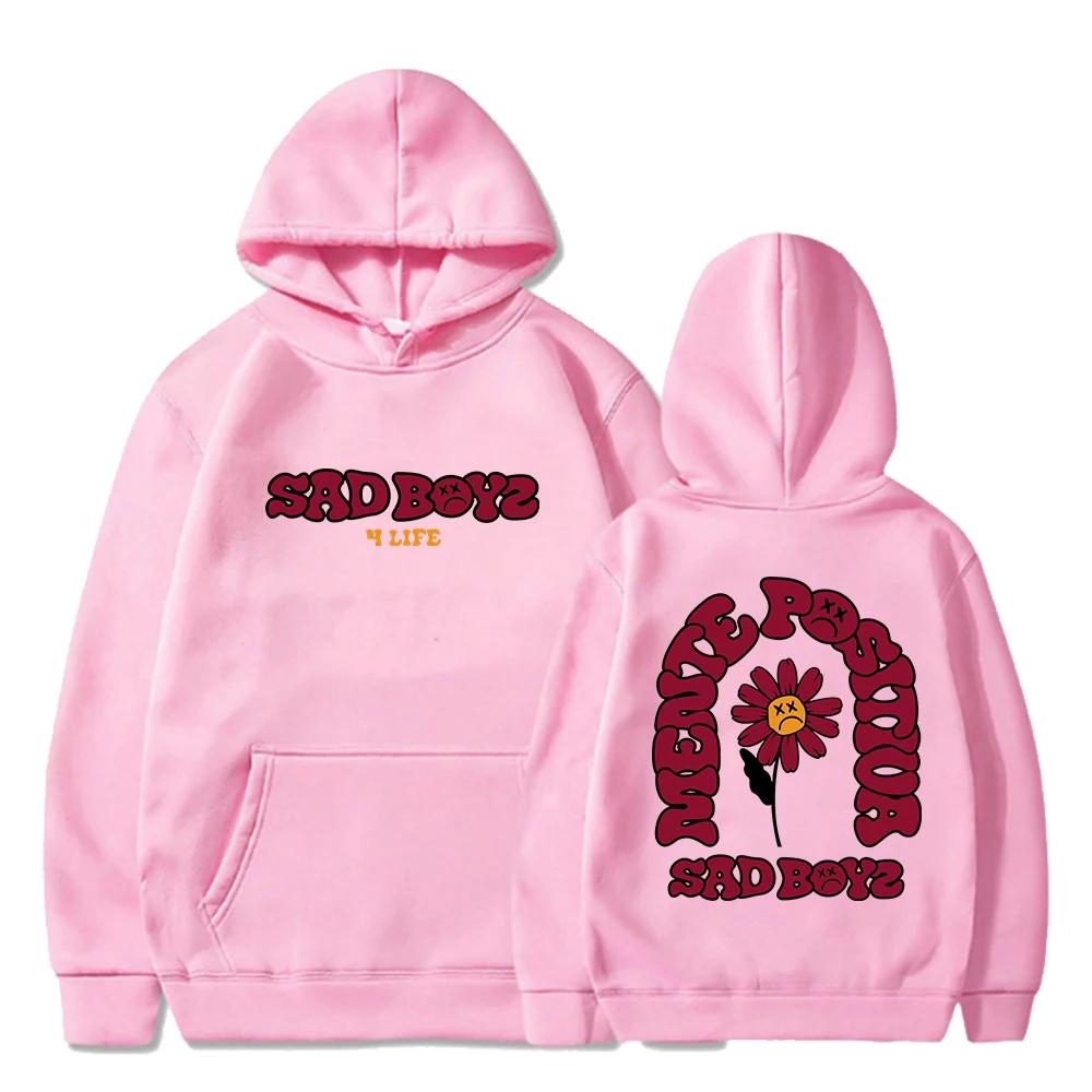 Junior H Sad Boyz Life Merch Flower Hoodie World Tour Long Sleeve Streetwear Women Men Hooded Sweatshirt Clothes