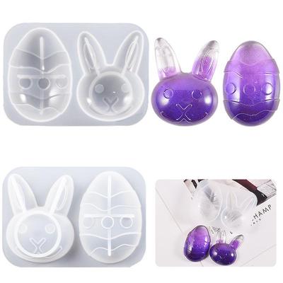 Poppy DIY Easter Bunny Silicone Mold for Resin Keychain Pendant Crafting
