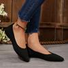 2025 new fashion pointed casual single shoes women's spring and autumn large size one-pedal flat-soled single shoes women's cloth
