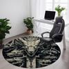 1PC Wolf Pack Office Round Area Rug, Mat Suitable For Office, Under Office Chairs Bedroom Living Room Home Decor, Room Deco