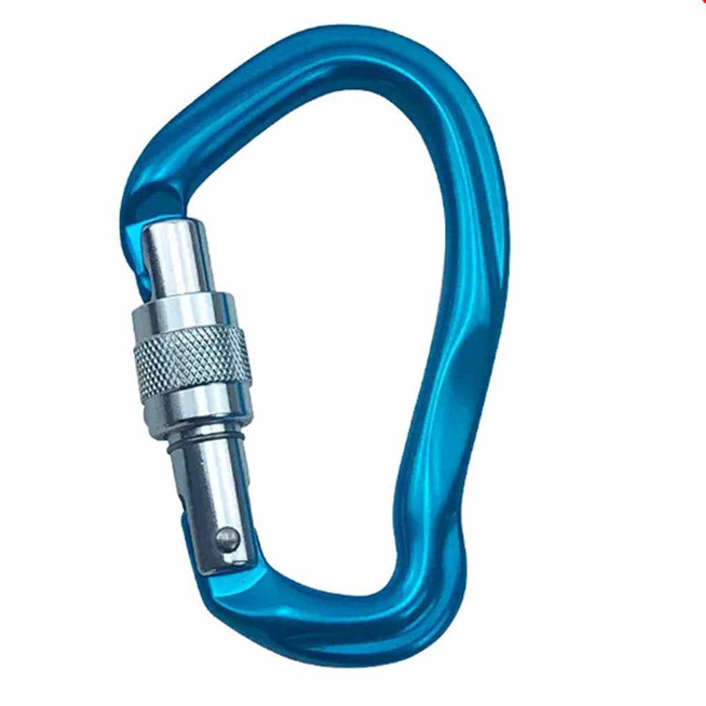 Outdoor-Kletterkarabiner, belastbar und Kletter-asymmetrischer Karabinerclip für Klettern, Bergsteigen, Arbeiten in der Höhe