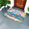 Hello Summer Flamingo Doormat - Anti-Slip Welcome Mat for Home Decor, Perfect for Living Room, Bedroom, Bathroom Entrance