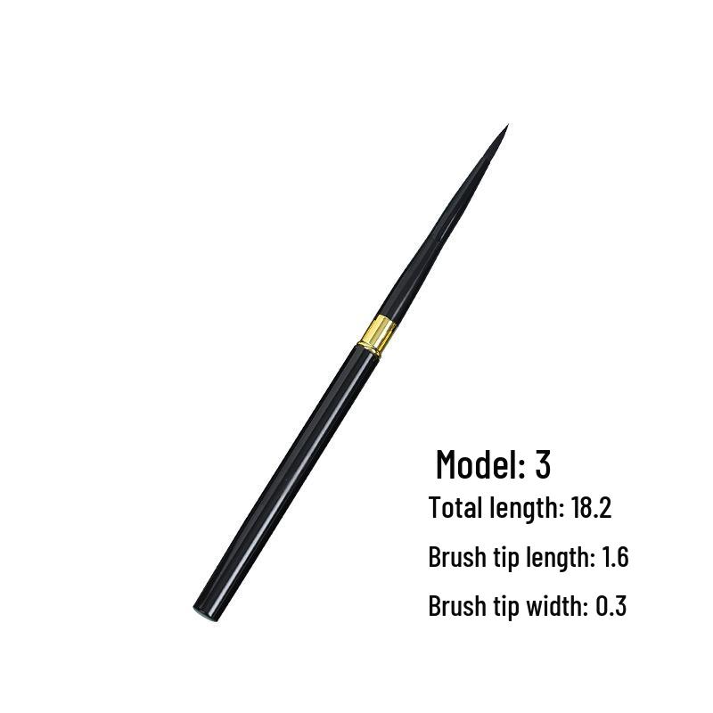 Black Swan Nylon Watercolor Brush - Round Tip, Aluminum Rod, Ideal for Digital Oil Painting, Art Students, Travel