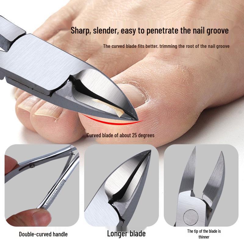 German Precision 12-Piece Stainless Steel Nail Clipper & Manicure Set - High-Quality Grey Glossy Finish