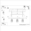 Ceiling lamp carbon 3L beige