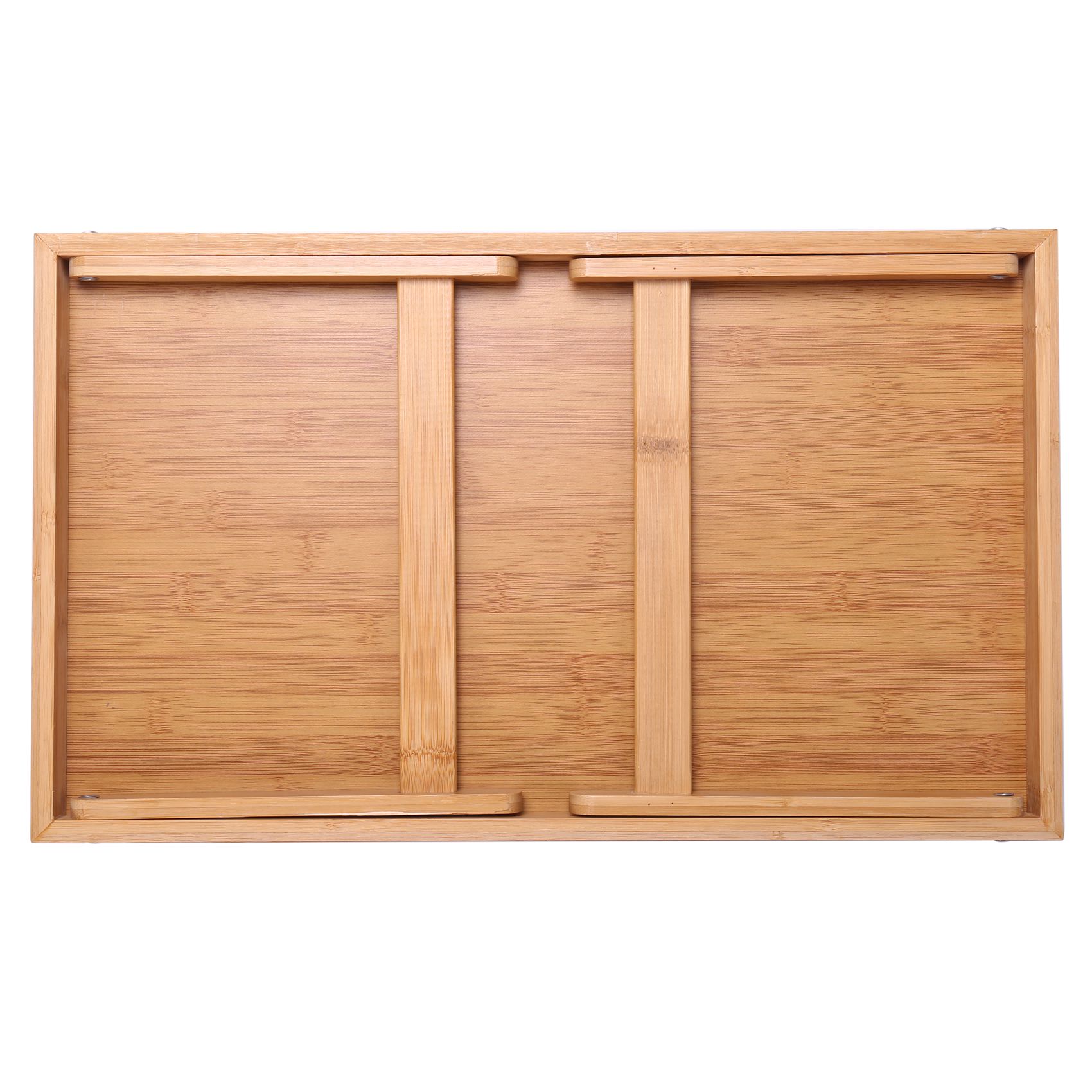 ABWR-Natural Bamboo Breakfast Serving Tray With Handle Serving Breakfast In Bed Or Use As A Tv Table Foldable Bed Table Laptop D