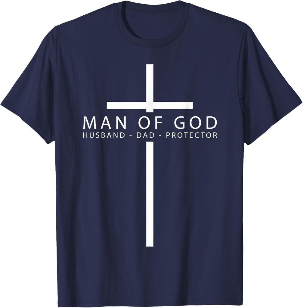 Man of God Funny Father's Day Men Husband Dad Protector Unisex T-Shirt