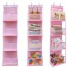 4Layer Storage Bag Foldable Hanging Organizers for Bathroom Behind Door Snacks Toys Clothes Storage Accessories Closet Organizer