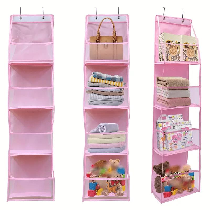 4Layer Storage Bag Foldable Hanging Organizers for Bathroom Behind Door Snacks Toys Clothes Storage Accessories Closet Organizer