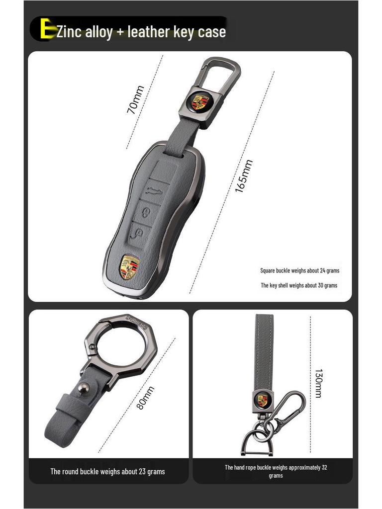 Porsche Model B Elephant Grey Key Case