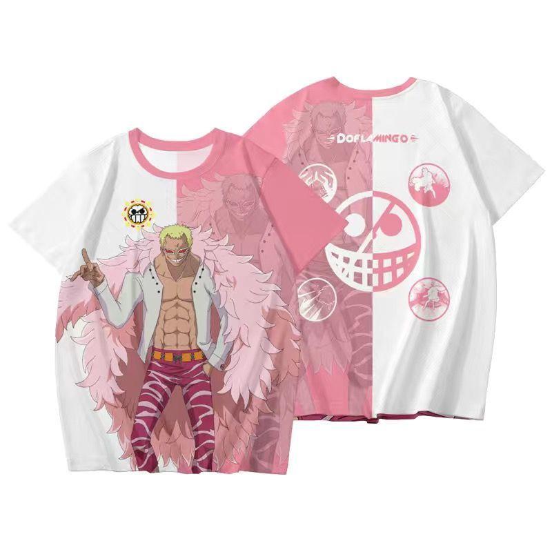 One Piece Surrounding Clothes Luffy Solona Beauty Tričko s krátkým rukávem Student Youth Anime 3D potištěné oblečení proti bolesti