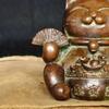 [Nekogamiyama] Maneki-neko Paperweight, Copper Craft, Ornament, Vintage Retro Decor