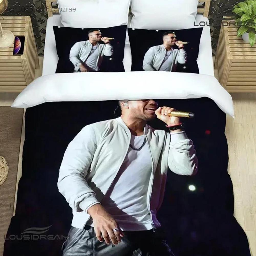 Lateinischer Sänger Romeo Santos Bettwäsche-Set Bedrucktes Bettwäsche-Set Mit Kissenbezug Bettdeckenbezug Weich Queen King Size Bettwäsche Heim-Geschenk