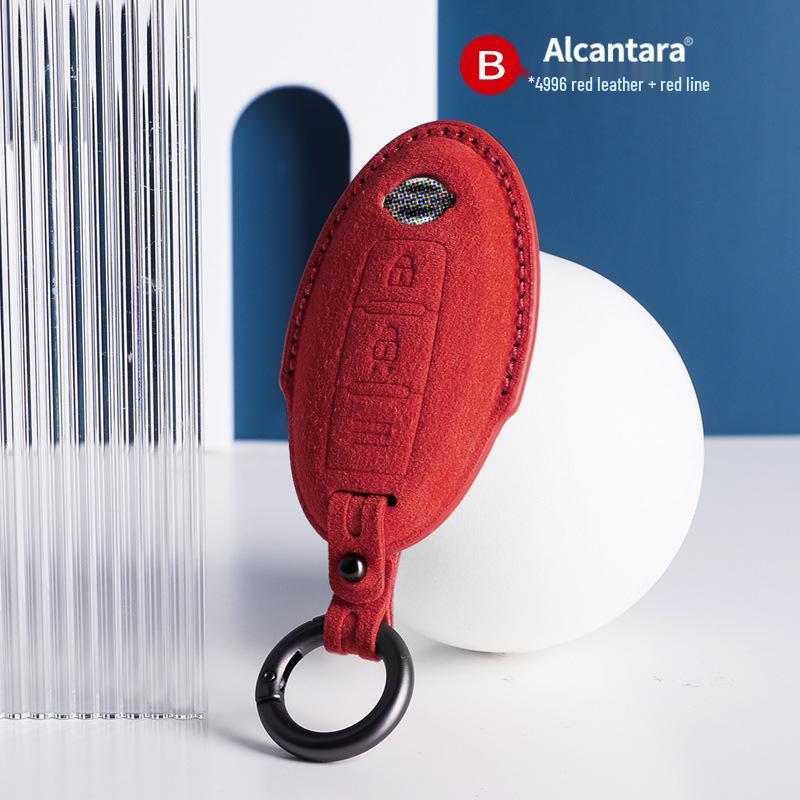 Nissan X-Trail, Kicks, Sylphy, Bluebird Alcantara Suede Key Case Cover