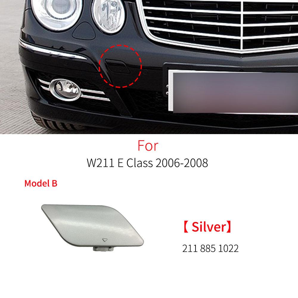 Car Front Bumper Tow Hook Cover Cap Silver For Mercedes Benz E Class W211 2003-2006 E260 E300 E350 E400 2118850026 2118851022