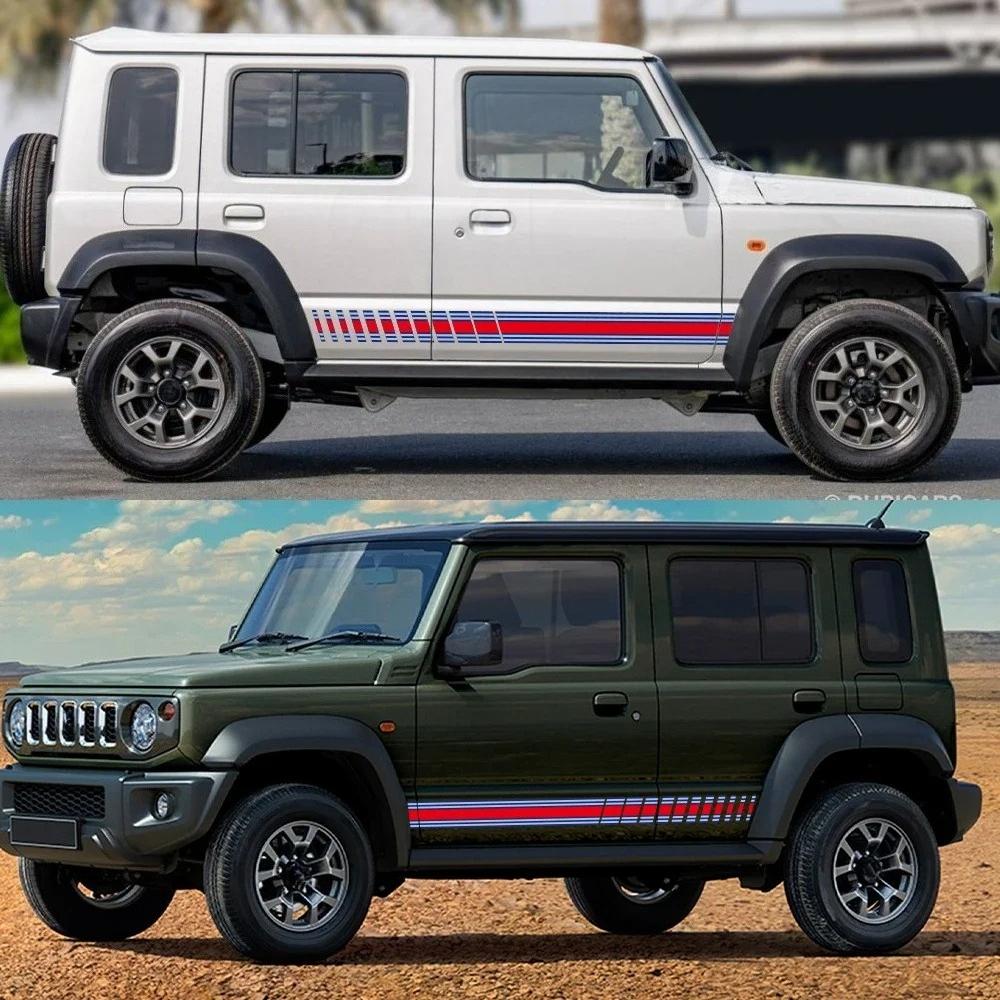 Car Door Side Stickers Vinyl Decals For SUZUKI JIMNY JB64W JB74W JC74 WAGON 2Door 4Door Car Body Decoration Stickers Accessories