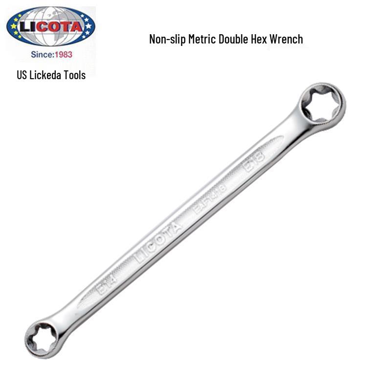 LICOTA Anti-Slip Double-Ended Flower-Shaped Wrench E6-E24 E6-E8