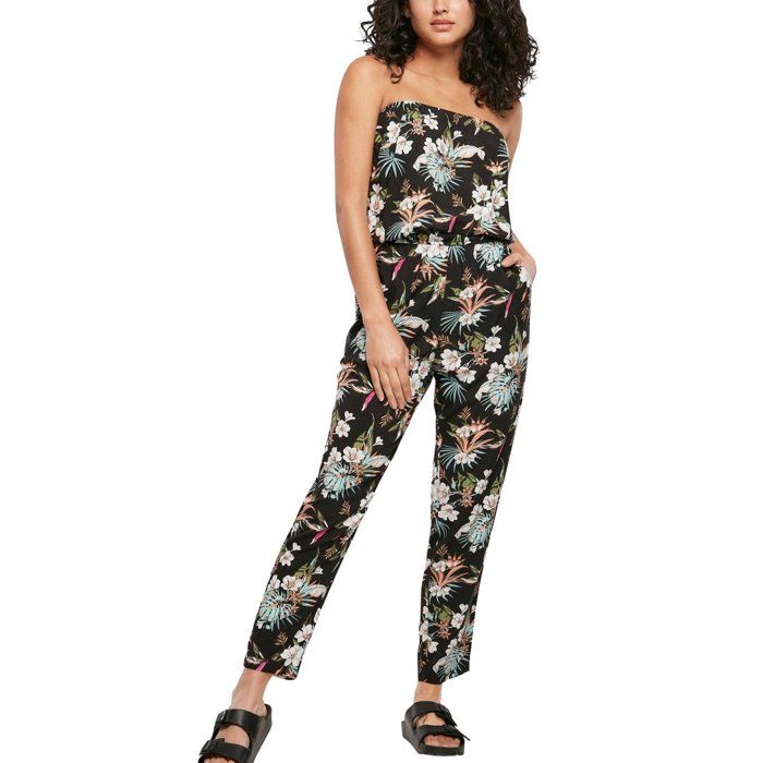Urban Classics Ladies - Bandeau Jumpsuit Overall Tropical