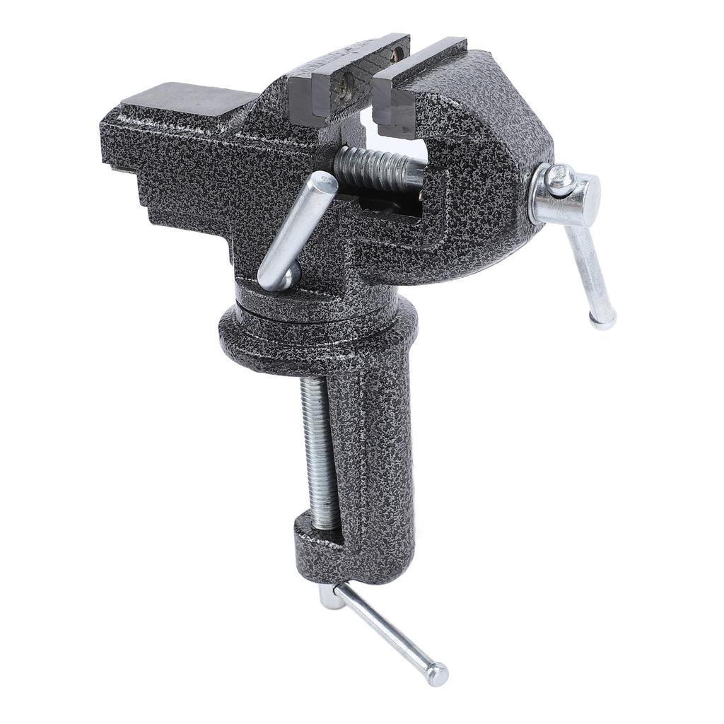 Menghină de masă universală. Clemă de casă pentru clemă de bancă. Bază pivotantă portabilă de 360 de grade pentru prelucrarea lemnului, negru