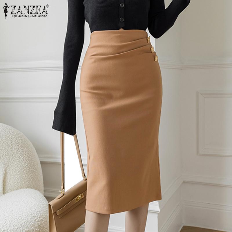 

ZANZEA Женские повседневные юбки-карандаш с высокой талией