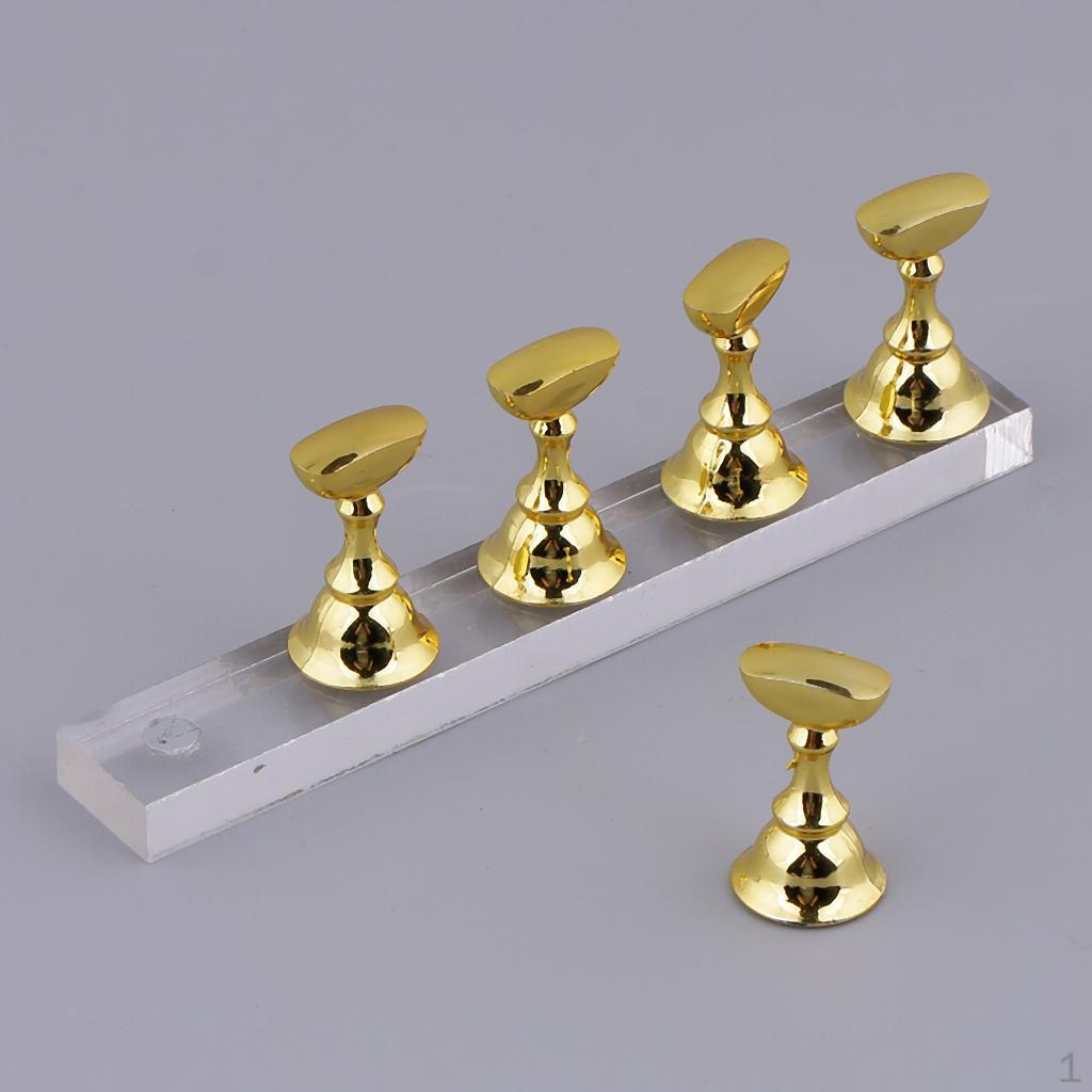 

5 Pcs Practice Stand Holder False Display Training Tool золотистый
