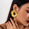 IngeSight.Z Vintage Irregular Metal Chunky Circle Hoop Earrings for Women Punk Gold Color Geometric Loop Earrings Party Jewelry