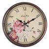 Retro Clock Wall Clock Living Room Home Bedroom Simple Nostalgic Clock Personalized Creative Silent Wall Clock