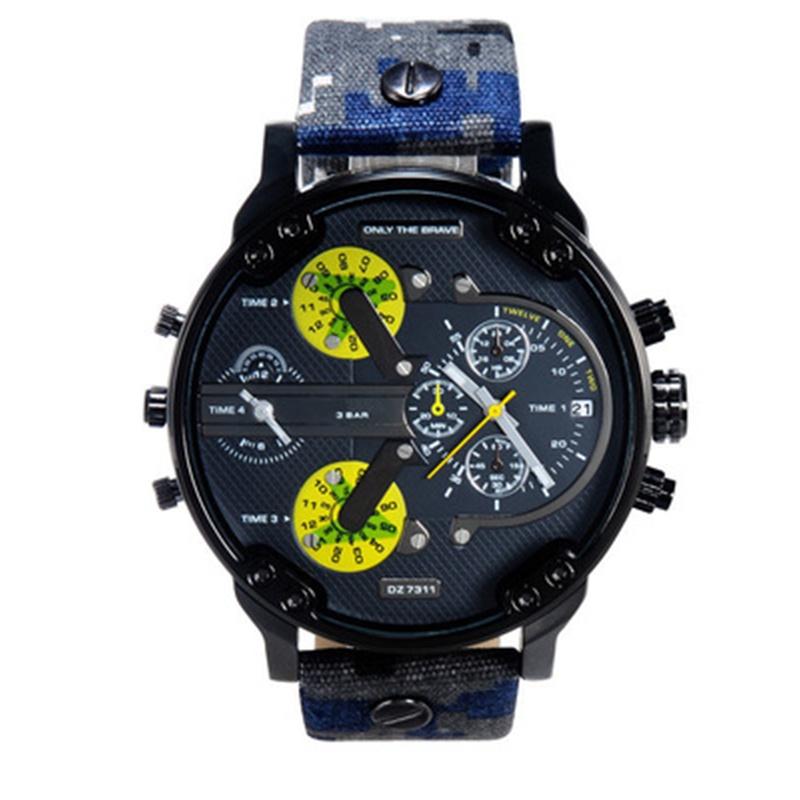 Stylish Fashion Personality Men's Large Dial Alloy Steel Quartz Watch