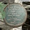 2D Flat, 1pc Vintage Round Aluminum Wall Plaque with Four Irreversible Things Wisdom Quotes - Philosophical Sign Suitable for Living Room, Bedroom