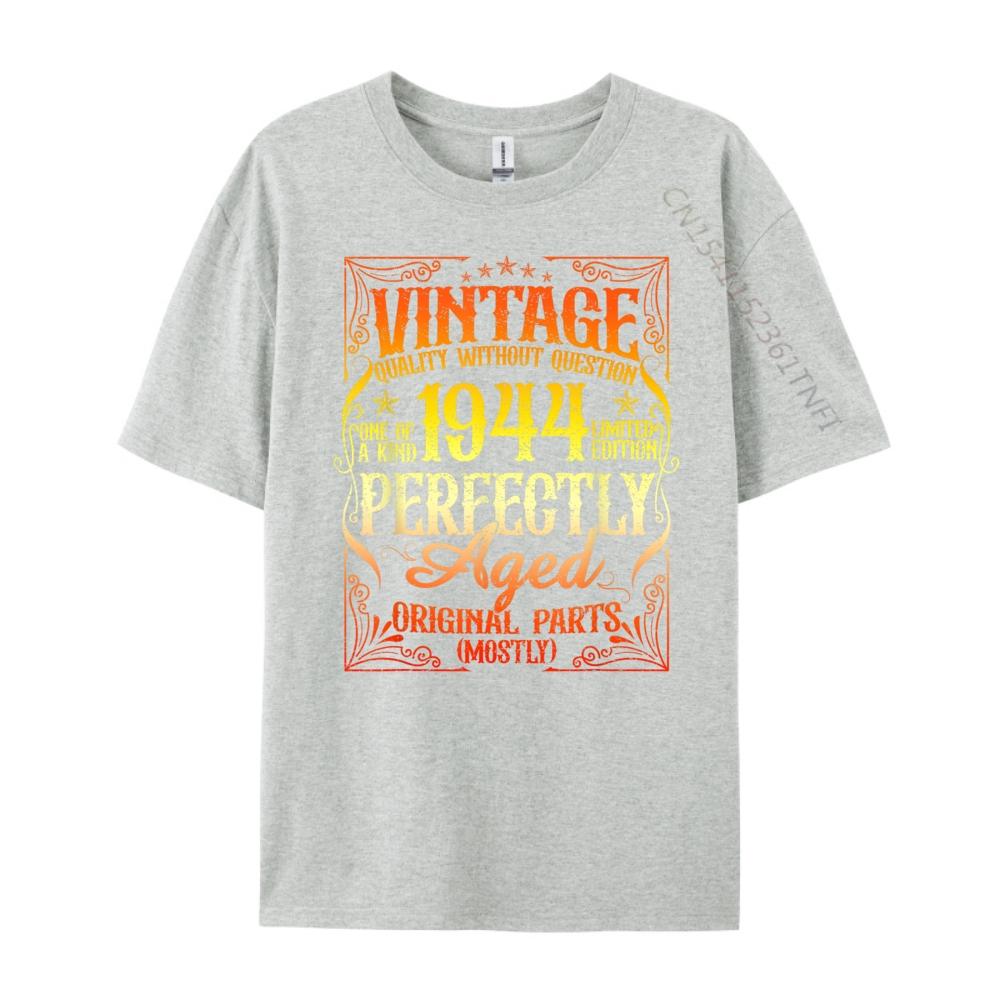 80 Year Old Legend 1944 80th Birthday Unisex Plain Shirt Harajuku Black Graphic T Shirts Student Printed Tshirt