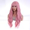 26 Inch Long Curly Full Wigs Heat Resistant Bangs Full Wigs for Photography Stage Movie Hair