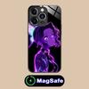 Demon Slayer Colored Neon Phone Case for iPhone 16 15 14 13 12 11 Pro Max Plus Mini MagSafe Wireless Charging Glass Phone Cover