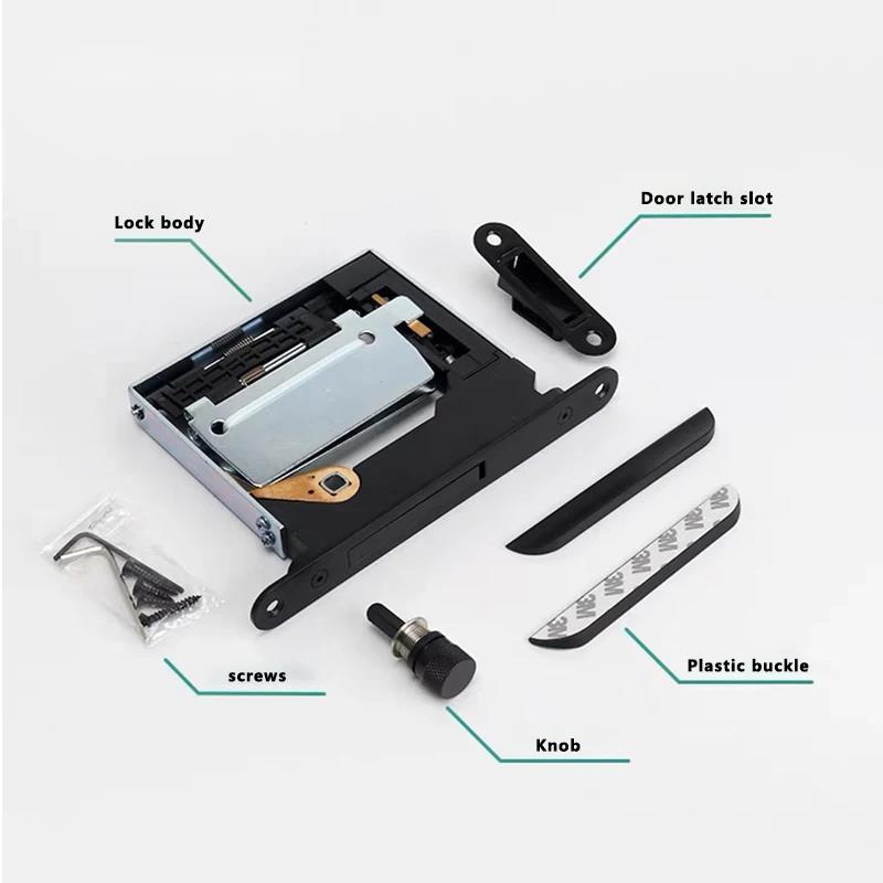 Invisible Door Lock Door Handle Double-sided Handleless Indoor Wooden Door Special Door Handle Magnetic Silent Secret Door