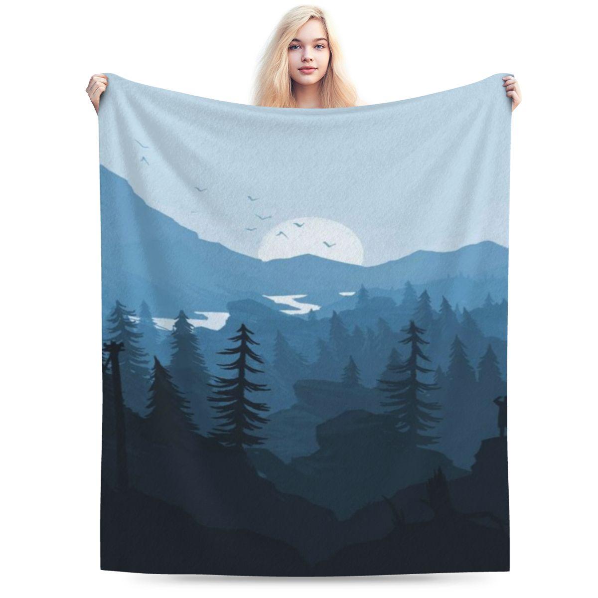 Firewatch Blue Custom Comfortable Gift An UltraSoft Micro Fleece Blanket 75x100cm 30x40in